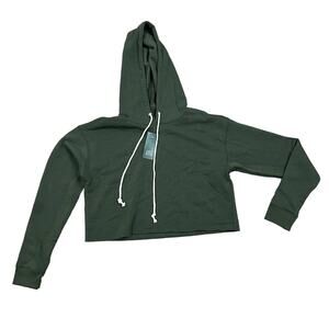 Wild Fable Women's Olive Long Sleeve Cropped Hoodie - Size Medium - NWT